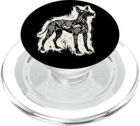 Xoloitzcuintli Perro Mexicano Sin Pelo Azteca Xolo Linocut PopSockets PopGrip para MagSafe