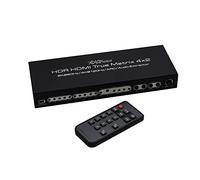 XOLORspace 43420A HDMI 2.1 8K HDR HDMI True Matrix Switch 4x2 Soporta 4K 120Hz y Dolby Vision con extractor de audio óptico y L/R y ARC
