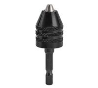 Xolsurg Taladro sin llave Cuck Impact Adaptador del controlador Converter 3 Jaws 1/4in Hex SHANK 0.6-8 mm Taladro de llave portátil Negro sin molinillo eléctrico Chuck