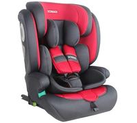XOMAX LM238 Silla de coche con ISOFIX I creciendo con usted I 9-36 kg, 15 meses -12 años, grupo 1/2/3 I Arnés de 5 puntos y arnés de 3 puntos I Funda desmontable y lavable I ECE R129 I antracita-rojo