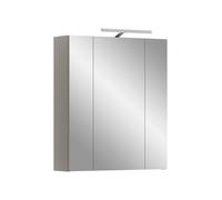 xonox.Home - Armario con Espejo Ice 60 x 70 x 18 cm en melamina de Cachemira y Mate - Diseño Funcional con Gran Comodidad de Uso - Elegante Espejo de baño para un Orden óptimo y Rutina de Cuidado