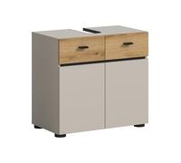 xonox.Home - Armario para Debajo del Lavabo Aqua 60 x 56 x 35 cm en melamina de Cachemira, 2 Puertas y 1 Estante, Armario Funcional para el baño, Aspecto Sencillo, Especialmente