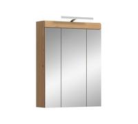 xonox.home Bad Scout X06N3726 - Armario con Espejo (60 x 79 x 18 cm), diseño de Salvia y Roble Artesano