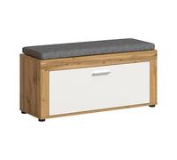 xonox.home Jam X8BK6632 - Perchero con Asiento y cojín (100 x 44 x 35 cm), Color Blanco