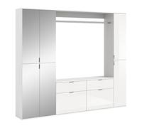 xonox.home Juego de 3 Unidades de Armario para Armario o vestidor, Armario de Oficina, Color Blanco Brillante, Color Blanco, 212 x 193 x 34 cm