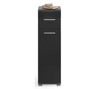 xonox.home Linus - Mueble bajo para baño (30 x 79 cm), Color Negro Brillante