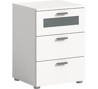 Xonox.home Mesita de noche Xeno 3 cajones color blanco.