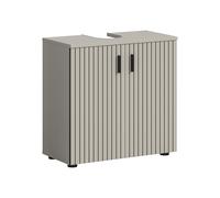 xonox.Home - Mueble bajo Lavabo Mone 60 x 59 x 30 cm en imitación de Cachemira - Armario para baño con 2 Puertas, Base Ajustable y sifón - práctico, Moderno e Ideal para Cualquier Cuarto de baño