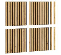 xonox.home Silence - Panel acústico para Revestimiento de Paredes, Revestimiento de láminas, Roble Artificial, 40 x 40 x 2 cm, Juego de 4 Unidades