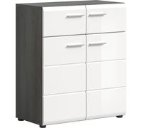 Xonox.home Zapatero Salsa 2 cajones 2 puertas blanco alto brillo.