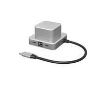 Xoopar - Concentrador de Carga multipuerto 7 en 1 sin encapsulado Carga rápida de 100 W con 7 Puertos USB A - USB C - HDMI - Audio Compatible con Smartphone y Ordenador - CUBBI Plata