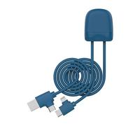 Xoopar Ice-Cable 1m Multi-USB, USB-C, Lightning - Cable De Carga Con Transferencia De Datos para Smartphone Iphone,Samsung,Huawei,Xiaomi,LG,Wiko - Azul