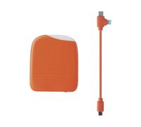 Xoopar Ice Powerbank Batería Externa 5000 mAh Luz Táctil - Naranja | Batería de 5000 mAh con luz táctil integrada - plástico reciclado certificado GRS, compatible iPhone y Android