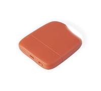Xoopar Ice-Powerbank - Batería Externa de 5000 mAh con Luz Táctil Integrada para Todos Los Teléfonos Inteligentes Universales de Plástico Reciclado con Certificación GRS, Color Naranja