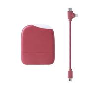 Xoopar Ice-Powerbank - Batería Externa de 5000 mAh con Luz Táctil Integrada para Todos Los Teléfonos Inteligentes Universales de Plástico Reciclado con Certificación GRS, Color Rojo