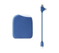 Xoopar Ice-Powerbank - Batería Externa de 5000 mAh con Luz Táctil Integrada para Todos Los Teléfonos Inteligentes Universales de Plástico Reciclado con Certificación GRS, Color Azul