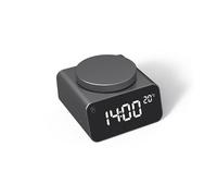 Xoopar - Reloj Despertador Digital Iluminado con Termómetro - Ajuste Automático De Hora y Temperatura - Fácil Configuración De La Alarma - en Aluminio - Plástico Reciclado - Alarma REDDI Negra