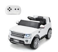 Xootz Land Rover Discovery - Coche eléctrico de 12 V para niños, Radio integrada, Reproductor de MP3 y Entrada AUX, Pedal y Engranajes, Color Blanco