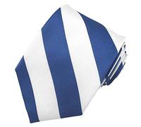 Xoovtka Corbata de seda para hombre, 2,5 cm, diseño de rayas, para colegio, universidad, Blanco océano, Taille unique