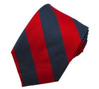 Xoovtka Corbata de seda para hombre, 2,5 cm, diseño de rayas, para colegio, universidad, Rojo Azul Marino, Taille unique