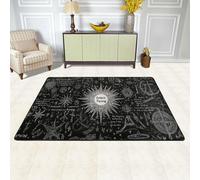 XOPEKVLAWM Alfombras para sala de estar, 91 x 60 cm, antideslizante, de perfil bajo, alfombra de inspiración sobrenatural, alfombra de entrada, lavable a máquina, alfombra para dormitorio, comedor