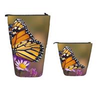 XOPEKVLAWM Estuche para lápices de pie de gran capacidad, bonito estuche telescópico para lápices, soporte para lápices en la playa, atardecer, bolsa de maquillaje portátil, organizador de escritorio