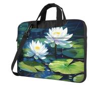 XOPEKVLAWM Funda protectora para laptop, a prueba de golpes, acuarela de lirios de agua, funda para laptop, bolsa de transporte para computadora, Black, 13 inch