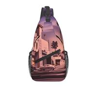 XOPEKVLAWM Mochila cruzada en el pecho para Halloween, bolsa de hombro embrujada, bolsa cruzada para viajes, senderismo, The Old Hollywood, Talla única