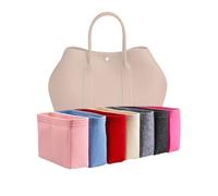 Xoppia - Organizador de bolsas compatible con bolsas Hermes Garden Party 36, forro de fieltro para bolso de mujer (marrón, estilo B)