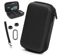 XORDING® Funda de transporte compatible con Backbone One, carcasa dura de nailon, funda protectora, con pulsera, llavero y bolsillo de red para kit de accesorios (negro-A)