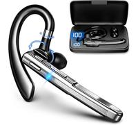 Xoruezls Auriculares Bluetooth V6.1, 100 horas de tiempo de conversación, auriculares inalámbricos de un solo oído, CVC8.0, auriculares Bluetooth con cancelación de ruido, auriculares manos libres con