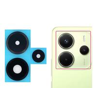 XoTek Juego de repuesto de cámara de cristal para Xiaomi Redmi Note 14 4G - Lente de cámara compatible con Redmi Note 14 4G en estilo original, parte trasera de repuesto, lente de cristal de repuesto