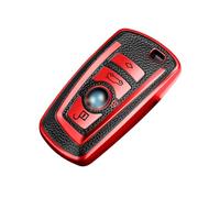 Xotic Tech Funda para llavero de piel sintética granulada roja, compatible con BMW Serie 1, 2, 3, 4, 5, 6, 7, X3, X4, M2, M3, M4, M5, M6, F12, F20, F21, F22, F25, F30, F31, GT3, Z4, 4 botones, entrada