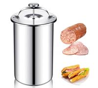 XoTiq Prensa de jamón, Molde para sándwich de Acero Inoxidable con termómetro, Fiambrera casera, para Olla a presión de Carne de Cocina, preparación de Carnes frías