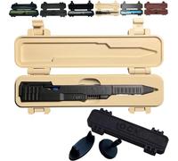 xotoa Bolígrafo táctico deslizante impreso en 3D con estuche, herramienta de escritura creativa(Beige,1pcs)