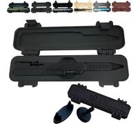 xotoa Bolígrafo táctico deslizante impreso en 3D con estuche, herramienta de escritura creativa(Black,1pcs)