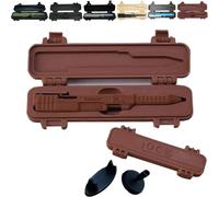 xotoa Bolígrafo táctico deslizante impreso en 3D con estuche, herramienta de escritura creativa(Brown,1pcs)