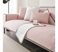 xotoa Cojín refrescante for sofá de Seda Helada, partículas de Silicona Antideslizante, Suave y Transpirable, Lavable a máquina y a Mano(Pink,90 * 260cm)