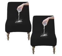 xotoa Esta Funda de sofá Presenta un diseño sin Brazos, y su diseño Ajustado y su función Antideslizante protegen la Superficie del Asiento.(Black,2 PCS)