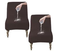 xotoa Esta Funda de sofá Presenta un diseño sin Brazos, y su diseño Ajustado y su función Antideslizante protegen la Superficie del Asiento.(Dark Coffee,2 PCS)