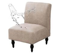 xotoa Funda de Silla de imitación de Cuero, Lavable y fácil de Instalar, Mantiene tu hogar Limpio y Bonito.(Beige,Set of 1)