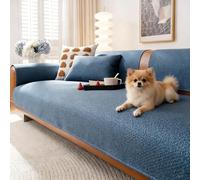 xotoa Funda De Sofá, Chenilla Agradable for La Piel De Alta Densidad, Fondo Antideslizante De Silicona, Lavable A Máquina Y No Destiñe(C-Deep Blue,47.2in*70.9in)