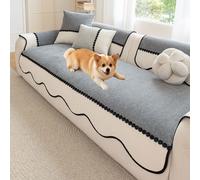 xotoa Funda De Sofá, Chenilla Agradable for La Piel De Alta Densidad, Fondo Antideslizante De Silicona, Lavable A Máquina Y No Destiñe(B-Dark Gray,27.6in*70.9in)