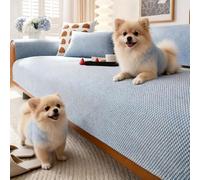 xotoa Funda De Sofá, Chenilla Agradable for La Piel De Alta Densidad, Fondo Antideslizante De Silicona, Lavable A Máquina Y No Destiñe(C-Light Blue,43.3in*110.2in)