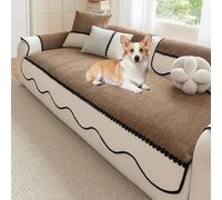 xotoa Funda De Sofá, Chenilla Agradable for La Piel De Alta Densidad, Fondo Antideslizante De Silicona, Lavable A Máquina Y No Destiñe(B-Caramel Coffee,27.6in*35.4in)