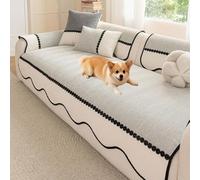 xotoa Funda De Sofá, Chenilla Agradable for La Piel De Alta Densidad, Fondo Antideslizante De Silicona, Lavable A Máquina Y No Destiñe(B-Gray,43.3in*82.7in)