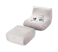 xotoa Funda de sofá de Suelo Moderna for sillón Fireside - Terciopelo, tamaño Completo - Juego de protección(Light Gray)