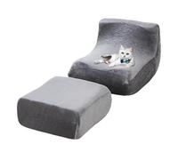 xotoa Funda de sofá de Suelo Moderna for sillón Fireside - Terciopelo, tamaño Completo - Juego de protección(Dark Gray)