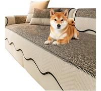 xotoa Funda de sofá Que admite Mascotas con diseño Acolchado y Acolchado Grueso, Parte Inferior Texturizada de Silicona Antideslizante(Deep Coffee,43.3in*110.2in)