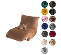 xotoa Funda de sofá sin Brazos de una Plaza - Terciopelo, fácil de cuidar - for salón y Dormitorio(Camel)